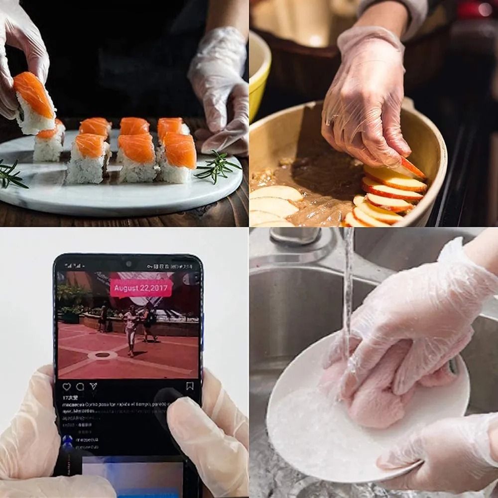 使い捨ての滑り止めラテックス手袋,透明,酸,安全,食品グレー - Latex Disposable Glove のレビューと価格