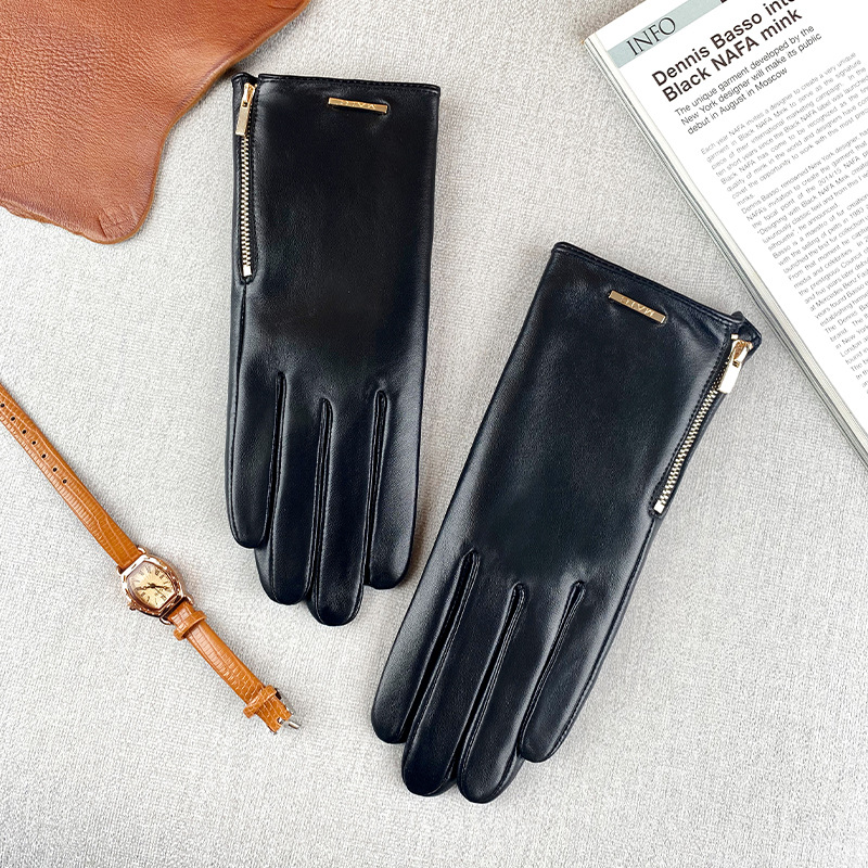 女性用ファッションスリムフィットトップレイヤーシープスキンレ - Leather Driving Glove のレビューと価格