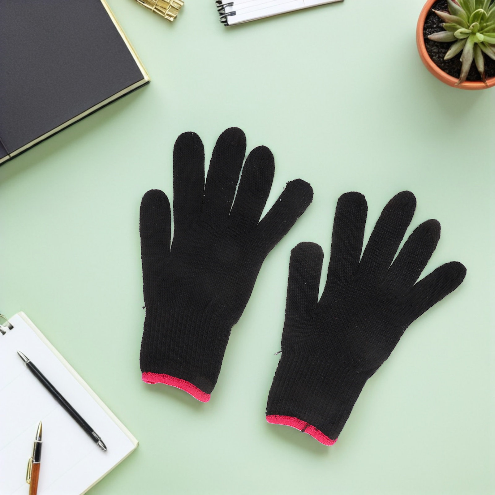 6個入り、耐熱性ヘアスタイリンググローブ。伸縮性があり、繰り - Heat Resistant Glove のレビューと価格