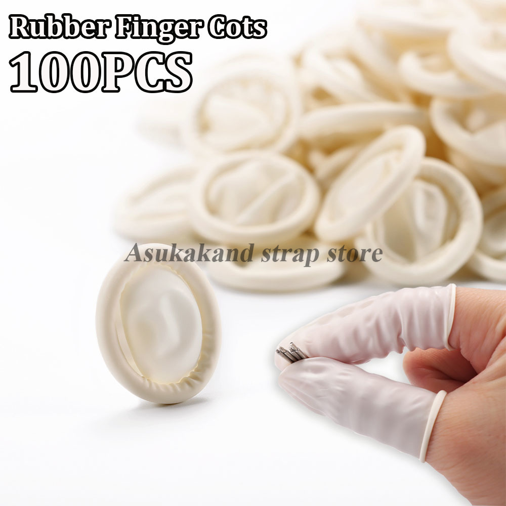 ホワイトラバーフィンガーコット時計修理キット 100 個ラテ - Latex Disposable Glove のレビューと価格