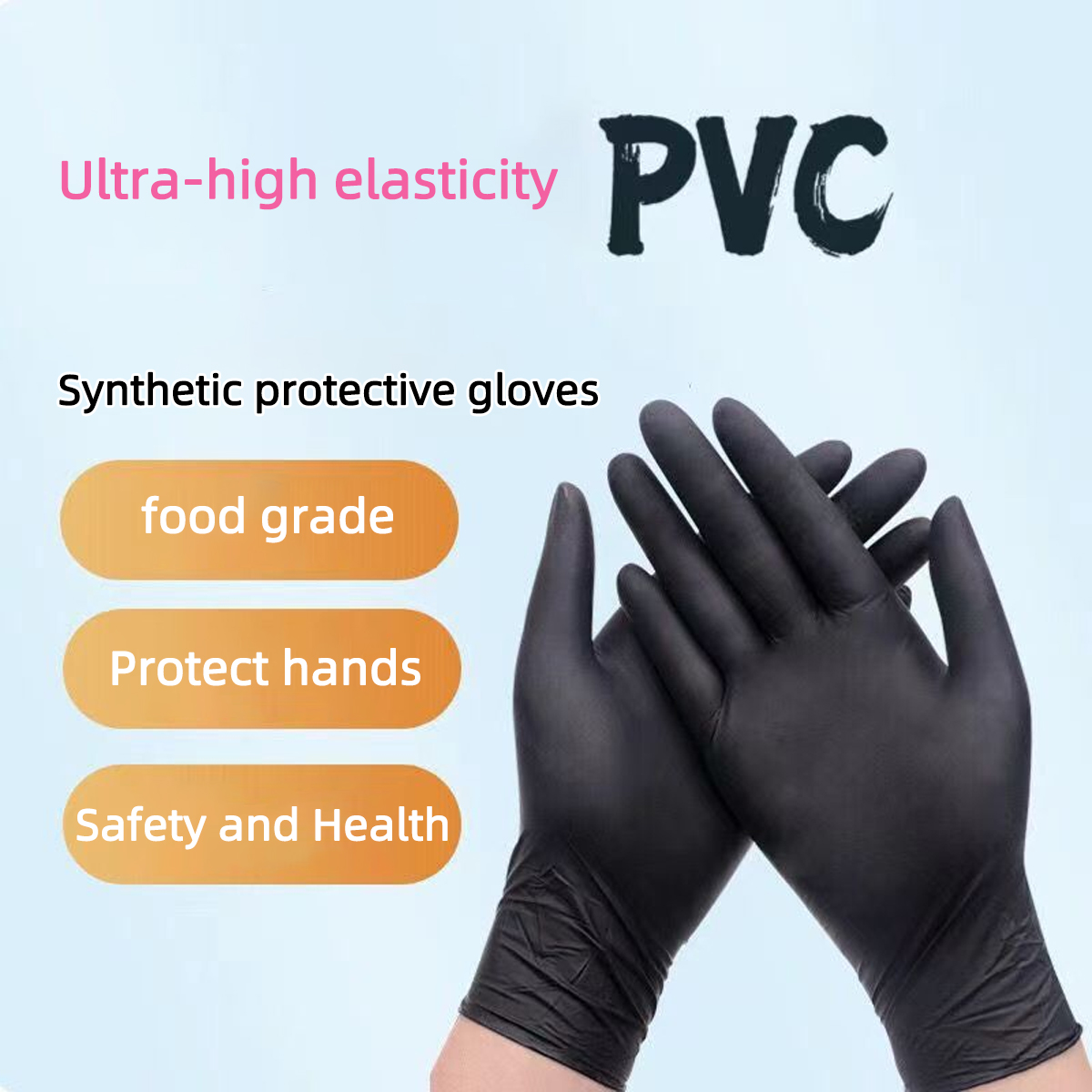 耐久性のある黒色使い捨てニトリル手袋 車のメンテナンス用 P - Latex Disposable Glove のレビューと価格
