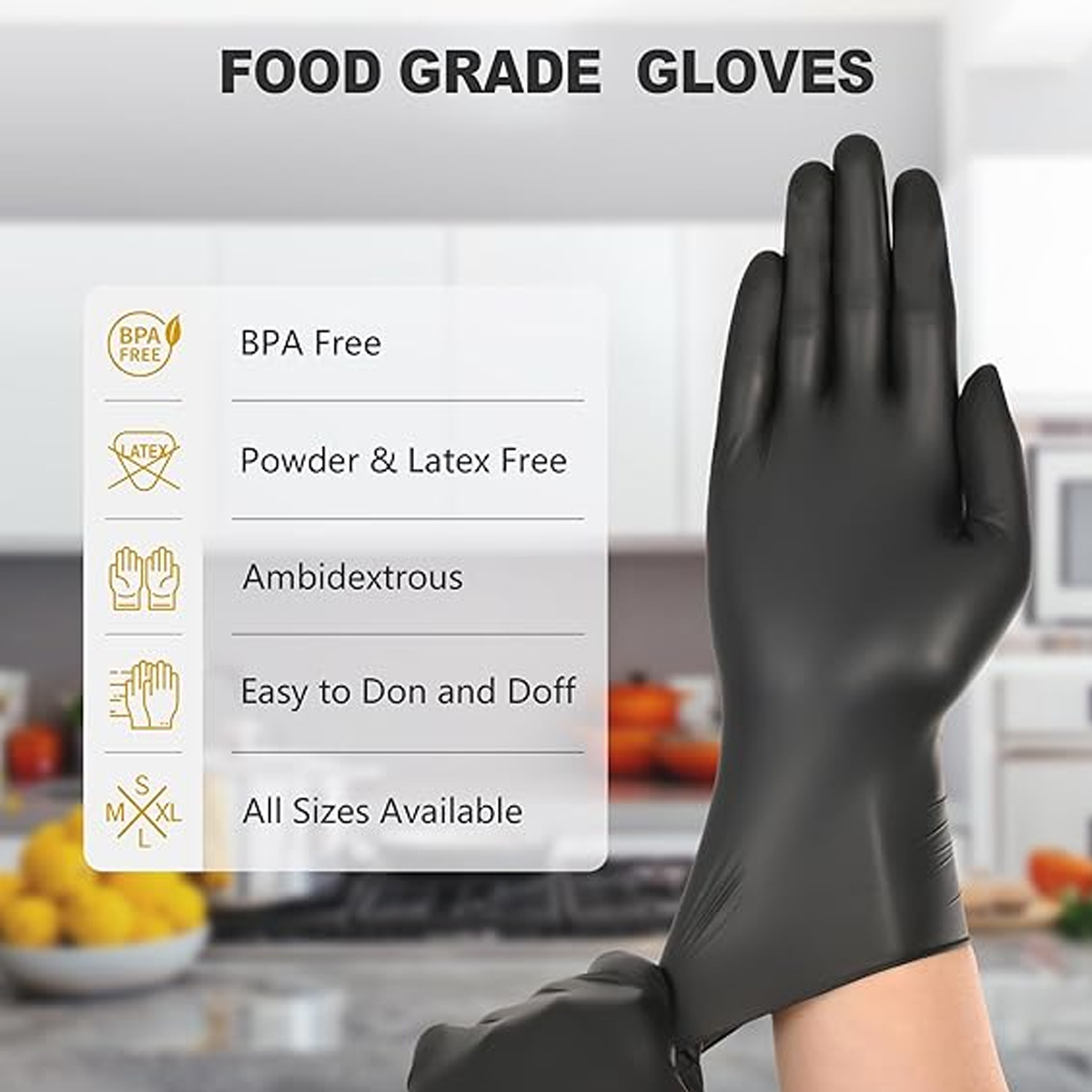 耐久性のある黒色使い捨てニトリル手袋 車のメンテナンス用 P - Latex Disposable Glove のレビューと価格